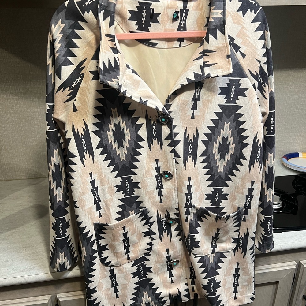 Geometric Patterned Jacket - image 1